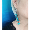 FLORAL HAPPINESS in Turquoise - Handmade Earrings